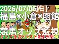 【競馬オッズ変動】福島・小倉・函館競馬オッズ変動リアルタイム監視!締切3分前の競馬予想&実況【ずんだもん】