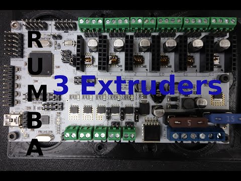 Rumba - Adding 3 Extruders for 3d printing.