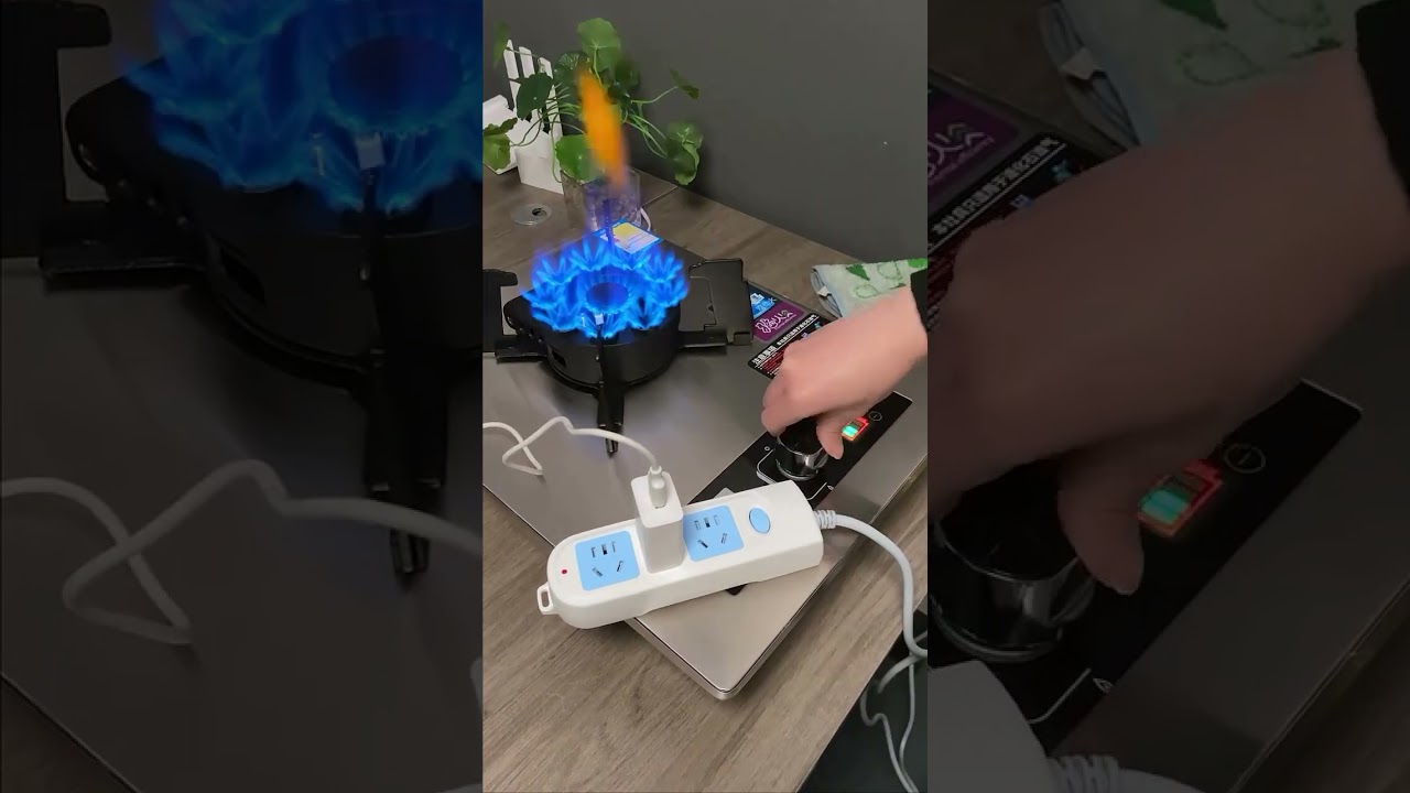 Cuisinière Simple à Gaz avec Bouclier Anti-Vent | Plaque de Cuisson Intelligente à Tête Réversible 🔥