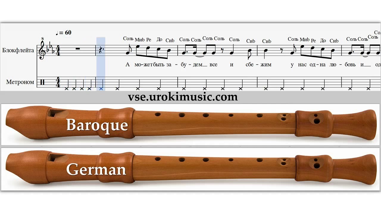Блок флейта аппликатура - Время и Стекло - Имя 505 игра на блок флейте ...