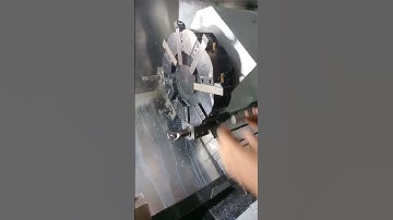 tool change in cnc machine dclamp the t square t slot of od turning tool #cncprogramming #cncmachine