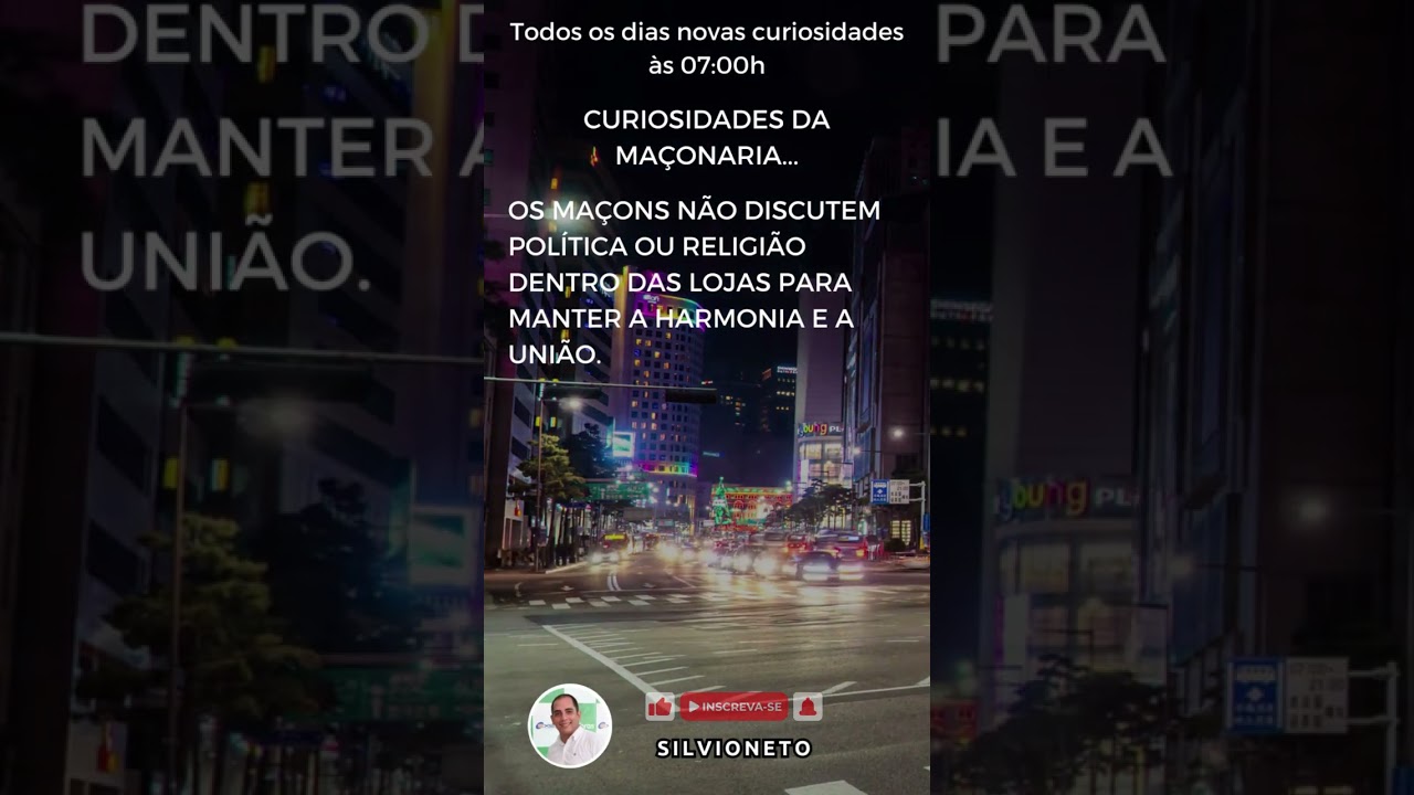 Curiosidade sobre a Maçonaria? | SilvioNeto 