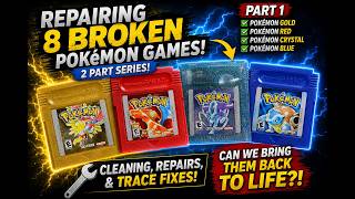 Repairing 8 Broken Pokémon Games! 🛠️ (Part 1: Gold, Red, Crystal, Blue)