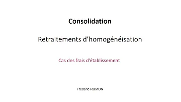 Quels sont les frais d'établissement ?