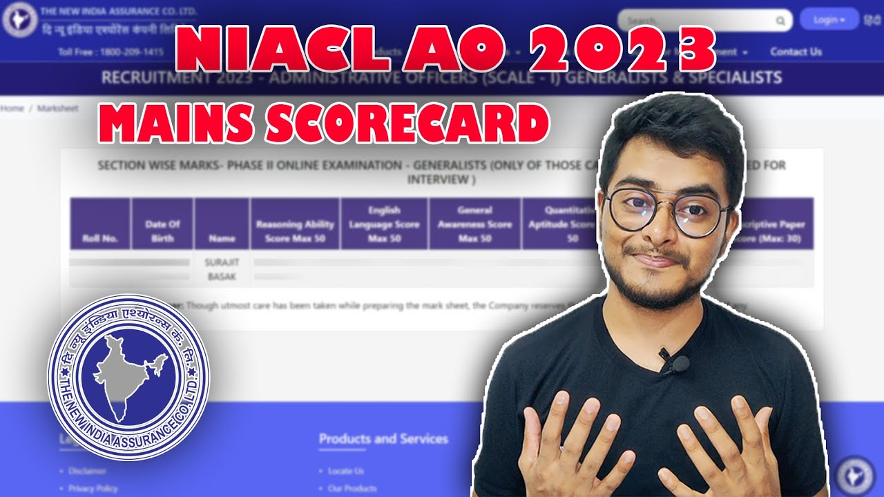 My NIACL AO MAINS SCORECARD 2023 Not Selected For Interviews my-niacl-ao-mains-scorecard-2023-not-selected-for-interviews