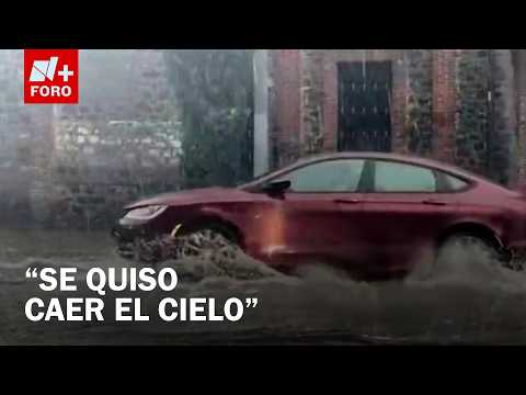 Heavy Rain Floods Streets and Leaves Vehicles Stranded in Puebla