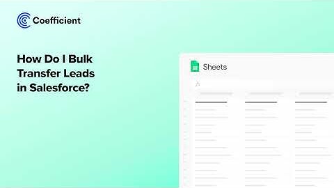How Do I Bulk Transfer Leads in Salesforce