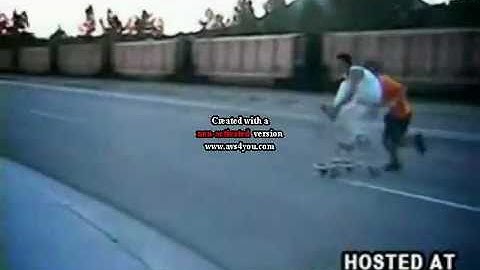 shopping cart jump goes  horribly wrong