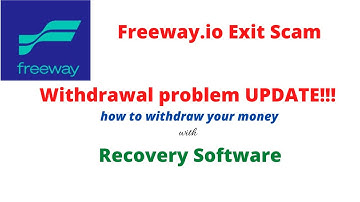 Freeway exit scam, freeway.io withdrawal problem Update, watch how to withdraw all your money