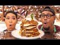 How to Make BOURBON PEACH COBBLER PANCAKES! | with StoveTop Kisses!