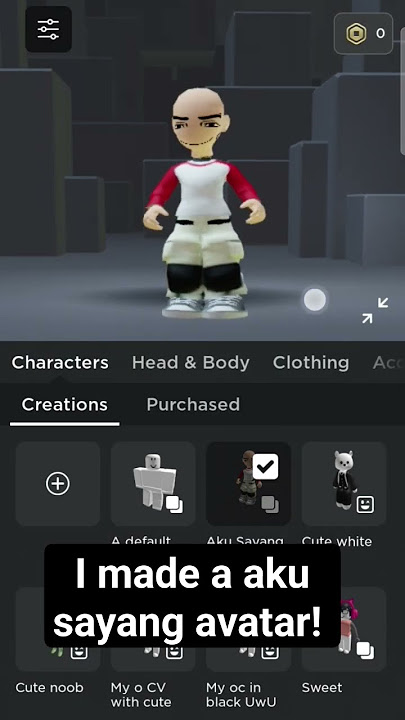 I made a aku sayang avatar! #akusayang #roblox