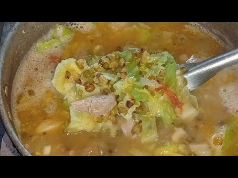 Let's Cook Pork with Mung beans and Gabage