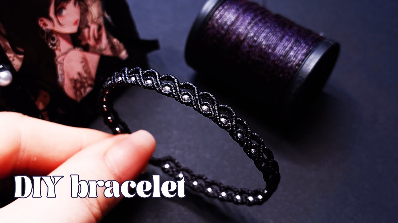 【编绳教程】紫雾沉烟手绳·步骤清晰，超级简单的编法，赶紧跟着视频一起DIY吧