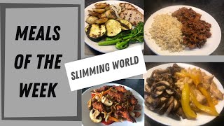 Slimming World meals of the week.  With all syn values.