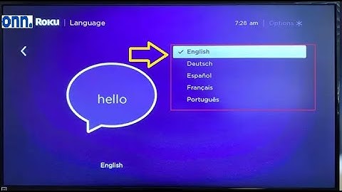 How Change Language ONN Roku Smart TV (English Espanol Français Português Deutsch ONN.)