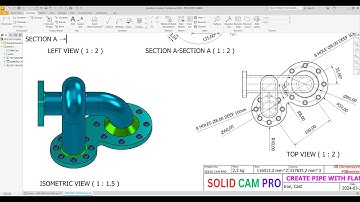 Autodesk inventor 2024 Exercise 32 Design Pipe With Flange