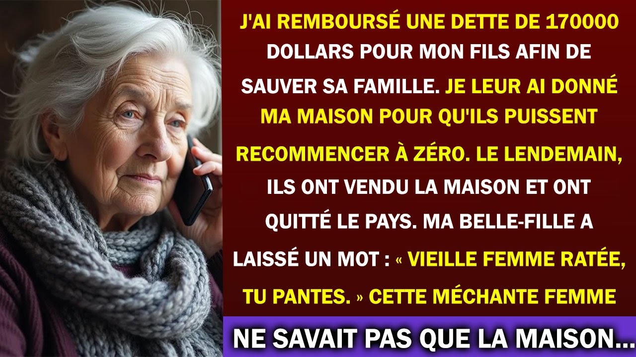 Assise au milieu de mes roses, j'ai regardé mon fils me supplier de l'aider. J'ai signé un chèque de quatre-vingt mille dollars, vidant mes économies de quarante ans, pour sauver sa famille. Le...