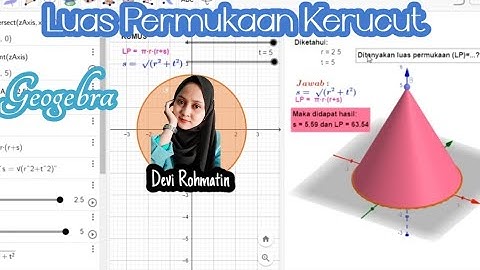 Menentukan luas permukaan kerucut menggunakan geogebra - Desain media komputer