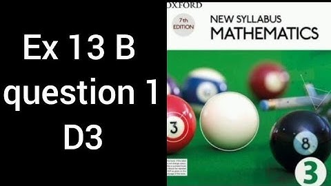 Ex 13B q1 D3| NSM| 7th edition| geometrical properties of circle| igsce| olevel