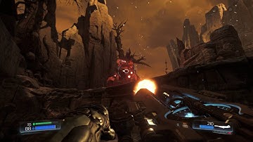 Doom 2016 - Kadingir Sanctum: Open Gates, Mancubus, Hell Knights, Imps Gauss Cannon Gameplay PS4