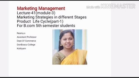 MARKETING MANAGEMENT LECTURE-41(MODULE-3) MARKETING STRATEGIES - PRODUCT  LIFE CYCLE B.COM S5