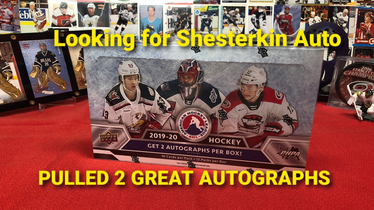 19-20 Upper Deck AHL search for Shesterkin autograph