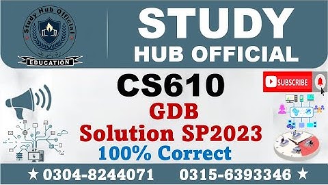 CS610 GDB Solution Spring 2023, CS610 GDB 1 Solution Spring 2023, CS610 GDB Solution 2023, CS610 GDB
