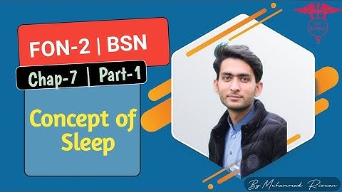 Concept of Sleep[Part-1] ||  Chap-7 , FON-2 || BSN Study || KMU and PNC Exam MCQS Pattern.