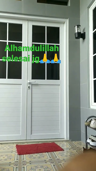 Alhamdulillah selesai juga//Pintu aluminium variasi ornamen dobel//