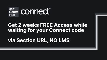 McGraw Hill Connect Student Registration: Temporary Access - Standalone/No LMS