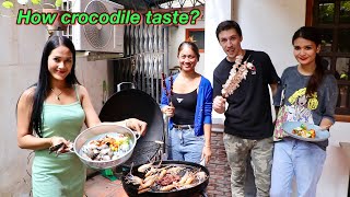 Visit Friends In Capital Phnom Penh Try Crocodile Meat For First Time