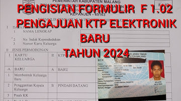 CARA PENGISIAN FORMULIR F 1.02 PENGAJUAN  KARTU TANDA PENDUDUK (KTP) WNI .#fyP viral @DISPENDUKCAPIL