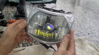 Como colocar lâmpada H4 Led projetor na Biz 