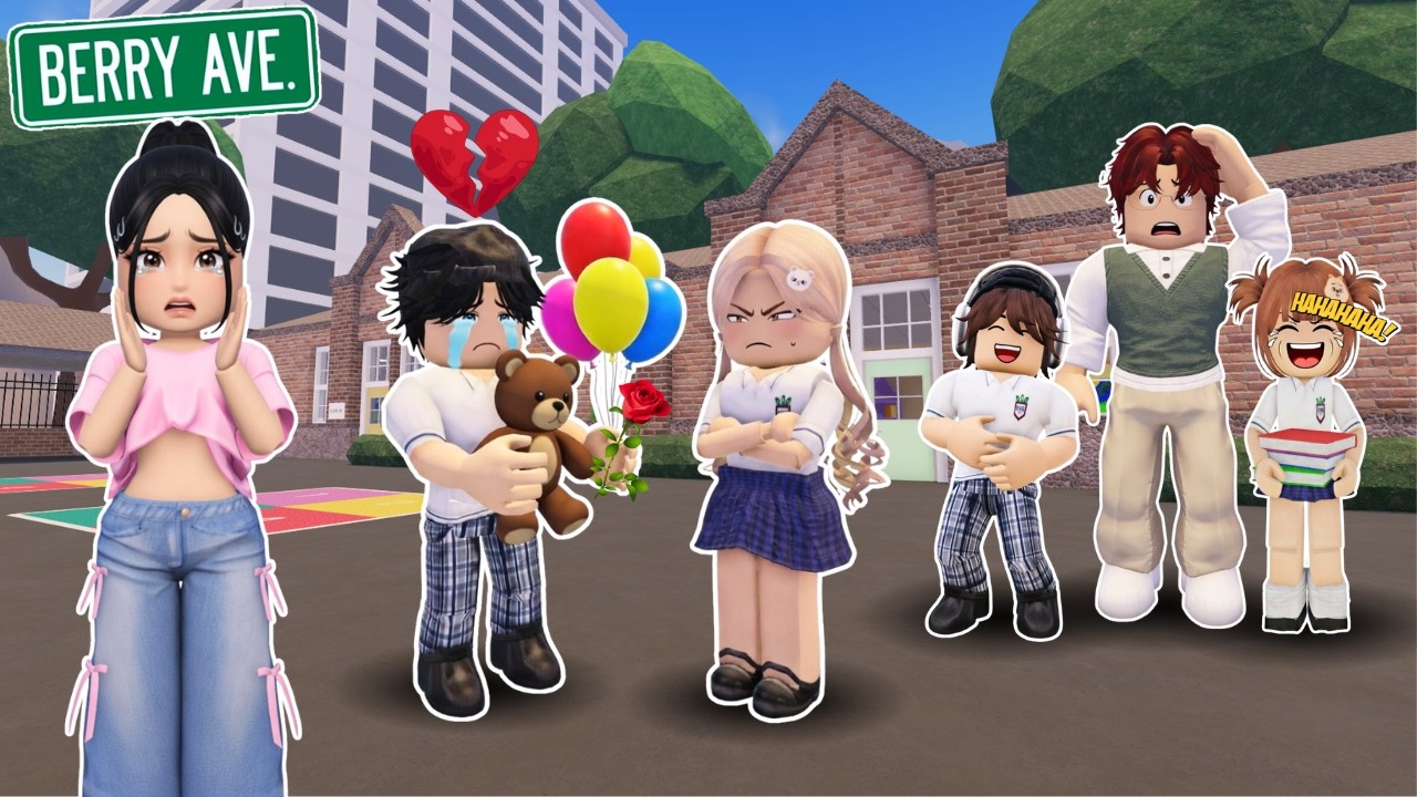 UNA NIÑA RECHAZA A MI HIJO JULIAN EN SAN VALENTIN LE ROMPE EL CORAZON EN BERRY AVENUE ROBLOX