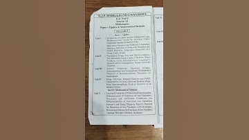3rd Semester Maths syllabus for [25-26]#mjpru #bscmaths #syllabus #Algebra and Mathematical Methods.