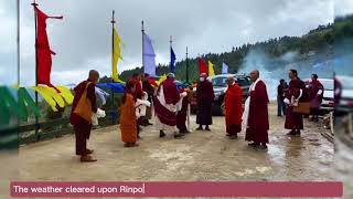 Dzongsar Jamyang Khyentse Rinpoche arriving At Bumthang Tharpaling Monastery|Bestow Kuenkhen Kawang