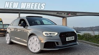MY RS3 GETS NEW WHEELS! NEW CHANNEL SPONSOR 🎉