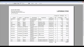 Demo aplikasi apotik, laporan