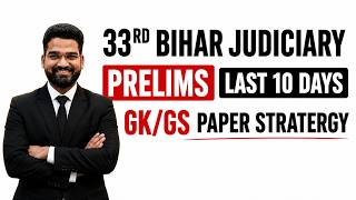 33rd bihar judiciary prelims gk gs stratergy 2026