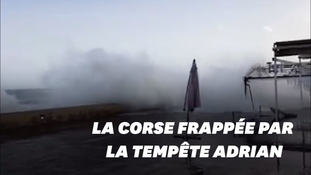 Les images de la violente tempête Adrian qui frappe la Corse