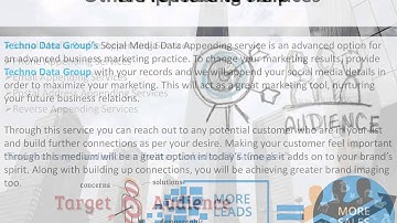 Social Media Profile Appending Services