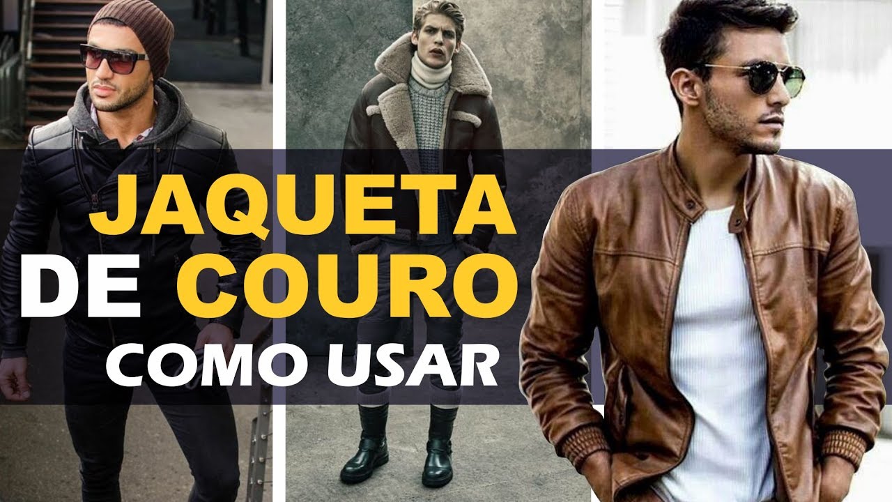 estilo jaqueta de couro masculina