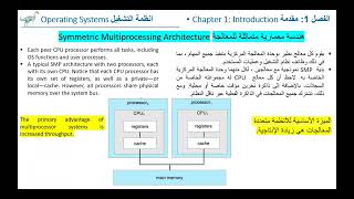 OS Ch 1 Computer system Architecture انظمة التشغيل الفصل 1 عمارة الحاسوب