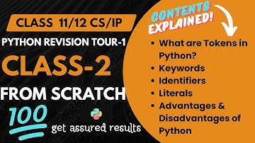 Python Revision Tour -1 | Computational Thinking and Programming -1 | Class No-2| Class 12|CBSE CS