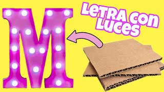 Cómo hacer Letras de Cartón en 3D - Letra de Cartón con Luces | Marialis