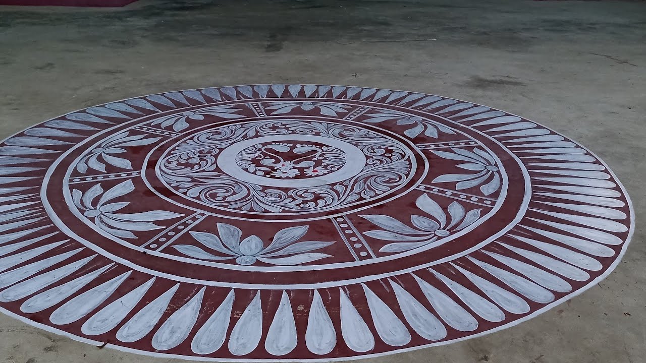 Round alpona design🔥🔥 / Big alpona design💖💖 / Unique alpona design🔥🔥 / Alpona vlogs💕💕 / Art vlogs💕💕