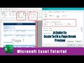 Page Break Preview & Scale To Fit | Microsoft Excel 2016 Tutorial | The Teacher