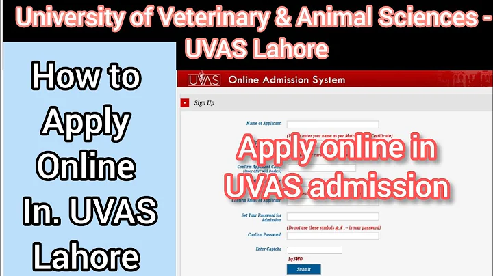 How to Apply University Of Veterinary And Animal Sciences Admission 2025 | UVAS admission 2025