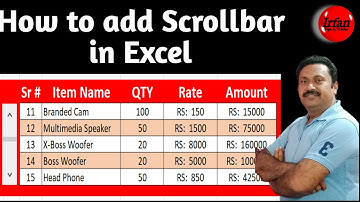 How to Add Scrollbar Using Offset Formula in Excel #irfansbe #exceltutorial #scrollbar