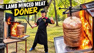 Lamb Minced Meat Döner on a Wood Fire | Turkish Döner Recipe